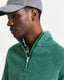 GANT - Washed Rib Half-Zip Jumper - Deep Forest Green