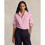 Polo Ralph Lauren Relaxed Fit Vertical Striped Cotton Shirt - Pink/White