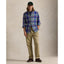 Polo Ralph Lauren Custom Fit Plaid Oxford Shirt - Royal/White Multi