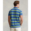 Custom Fit Mesh Polo - Stripe - Green & Blue