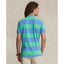 Polo Ralph Lauren Custom Slim Fit Striped Mesh Polo - Course Green/Summer Blue - Horizontal Stripe