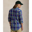 Polo Ralph Lauren Custom Fit Plaid Oxford Shirt - Royal/White Multi