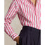 Polo Ralph Lauren Relaxed Fit Vertical Striped Cotton Shirt - Pink/White