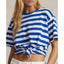 Polo Ralph Lauren Striped T-Shirt - Sapphire Star/White - Red Pony