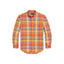 Oxford Shirt  - Orange/Yellow Multi-Coloured Check