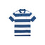 Polo Ralph Lauren Custom Slim Fit Striped Mesh Polo - Old Royal/White with Red pony