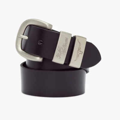 RM Williams - 1 1/2 inch three 3 piece solid hide belt - Black