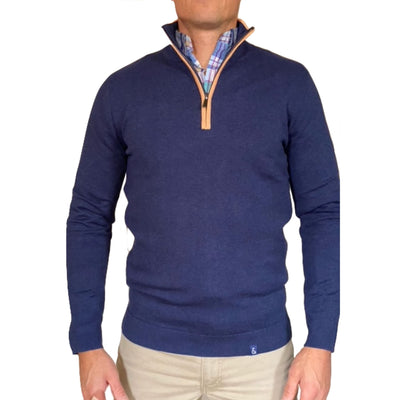 Colour-and-sons-Cotton-Zip-Neck-Ocean